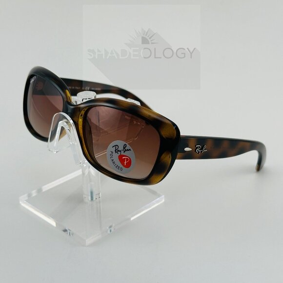 NEW Ray-Ban Jackie Ohh Tortoise Brown Frame Gradient Polarized Lens RB4101 58-17 - Picture 4 of 6